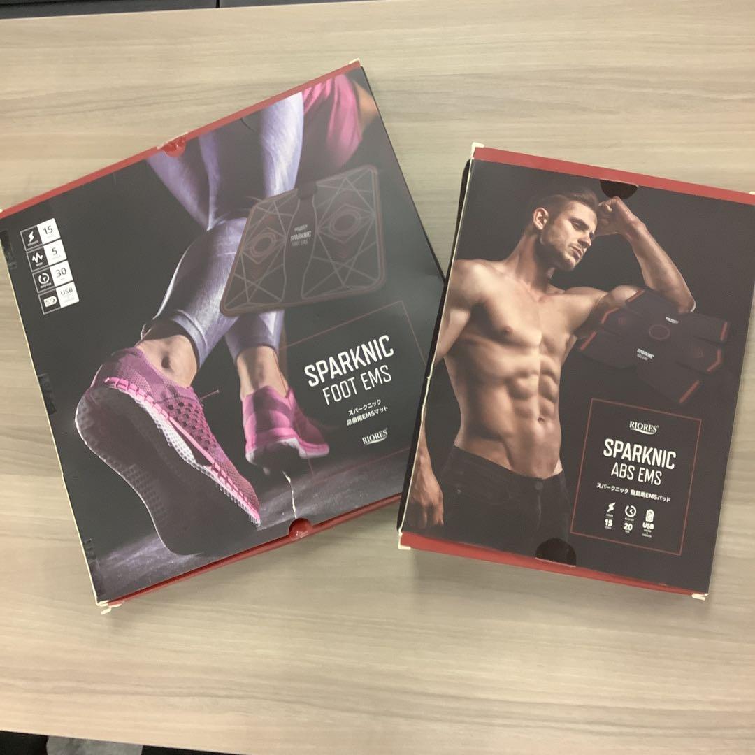 リオレス 足裏用FOOT EMSマット& 腹筋用ABS EMSパッド 2点セット