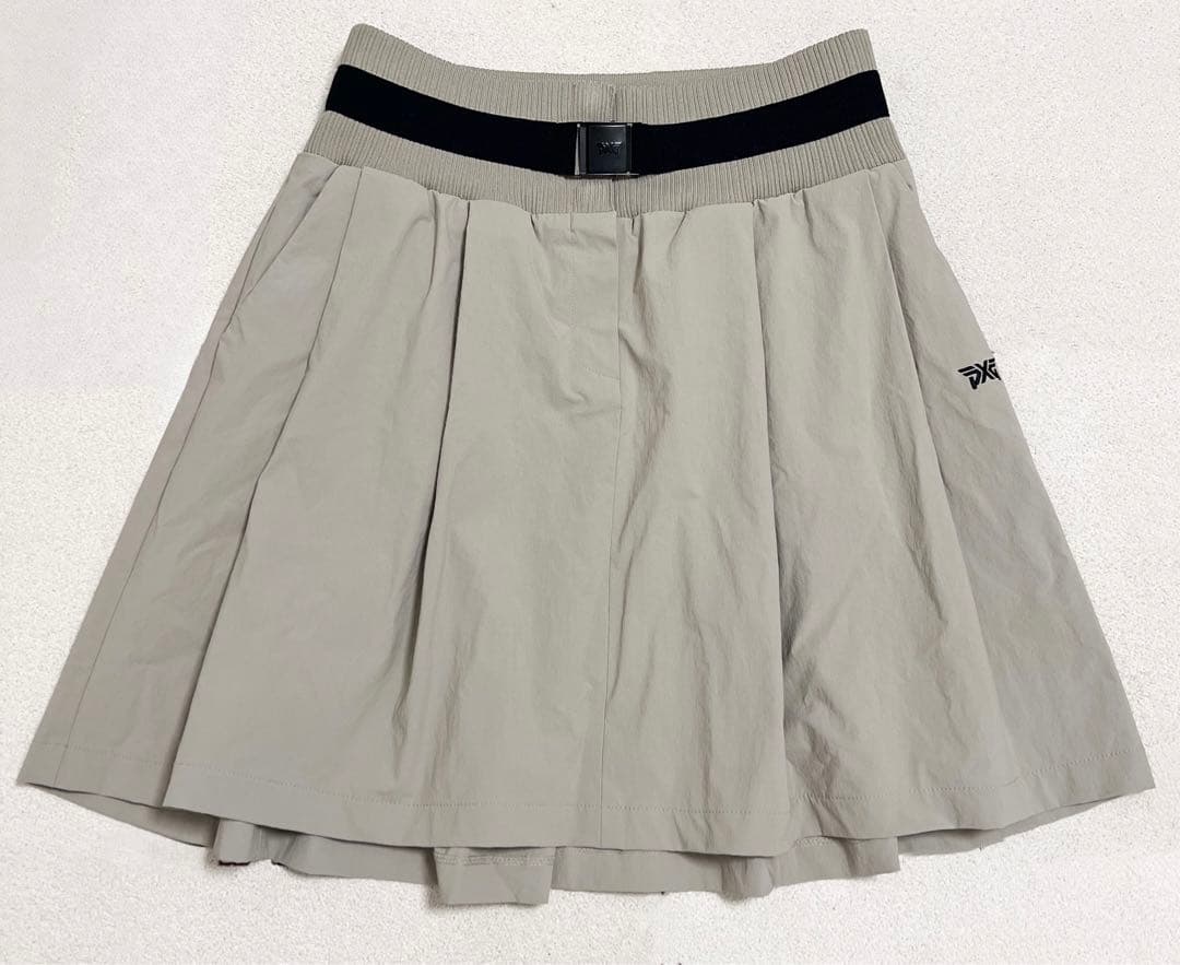 美品 PXG ゴルフウェア レディース スカート カーキ