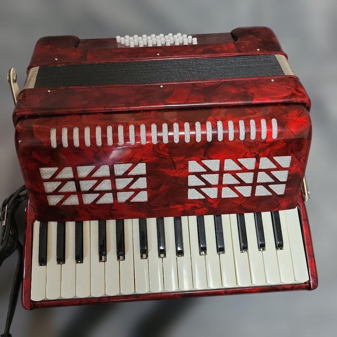 キョーリツ ACD-500/RD アコーディオン 赤 ケース付き
