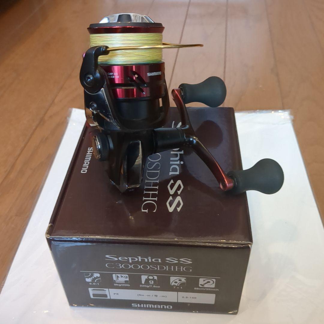 19 シマノ セフィア SS C3000SDHHG ダブルハンドル ライン付き