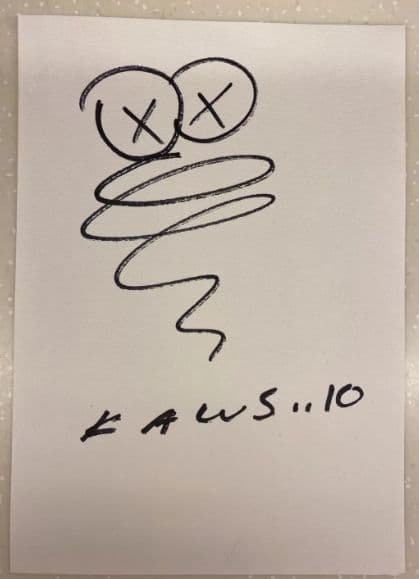 kawsの直筆の落書きです