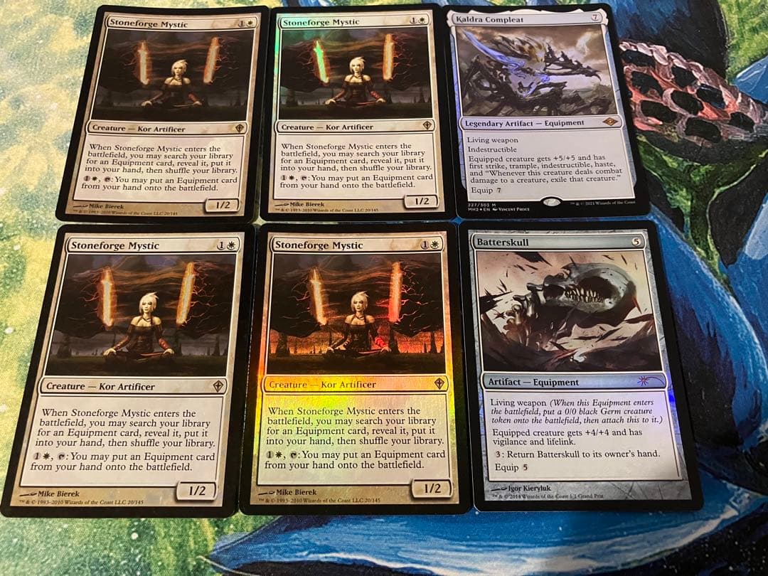 MTG 石鍛冶の神秘家 foil 4枚+装備品セット 英語