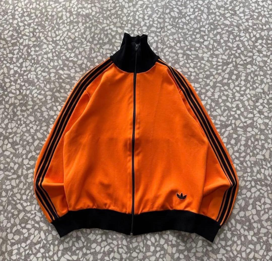 adidas アディダス ヴィンテージ トラックジャケット 西ドイツ製 オレンジ
