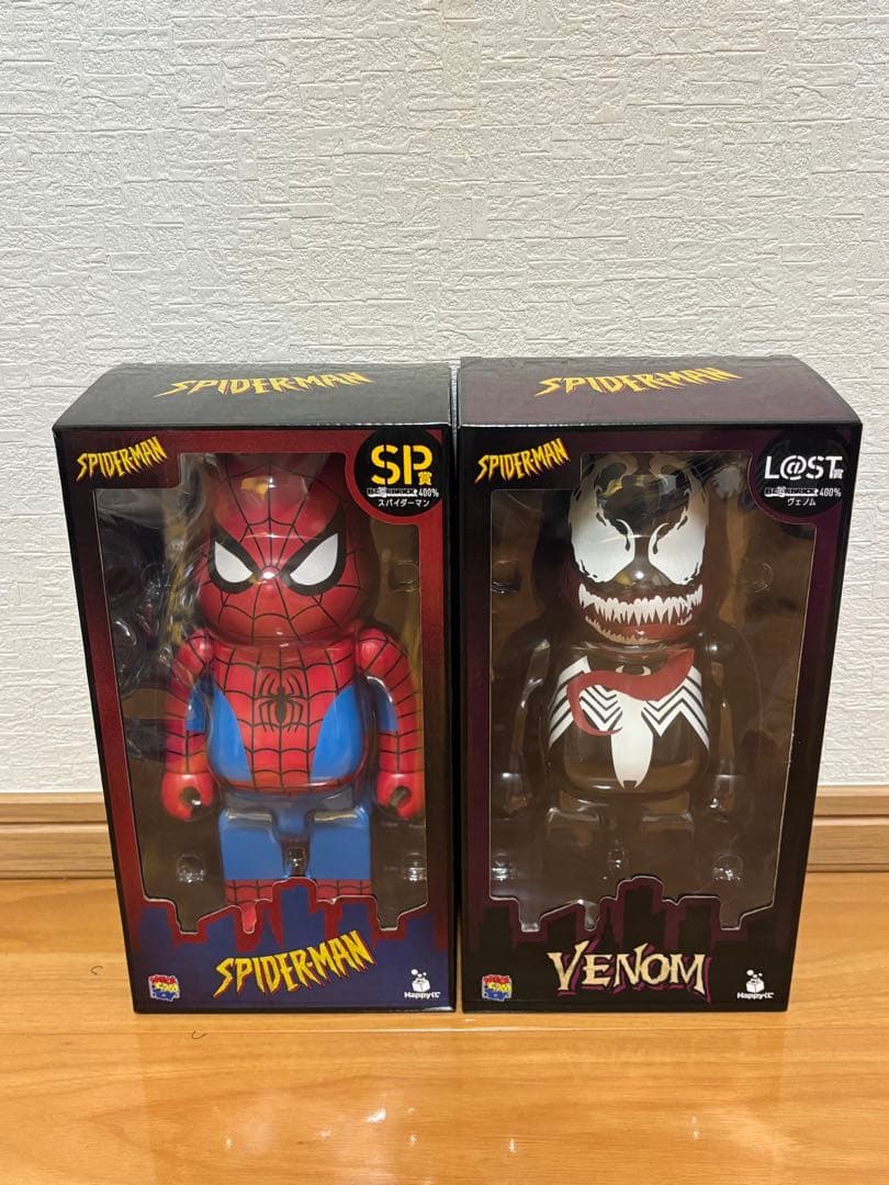 太*郎様 ベアブリック　一番くじ　スパイダーマン ハッピーくじ　ヴェノム