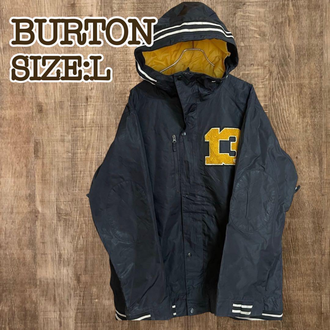 BURTON バートン スノーボードウエア 黒 ブラック L ワッペン