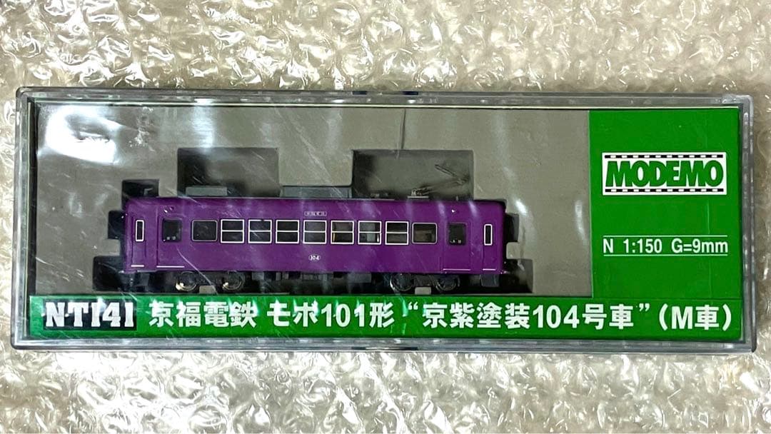 MODEMO Nゲージ NT141 京福電鉄モボ101形京紫塗装104号車 M車