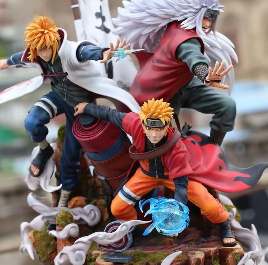 NARUTO 自来也　波風ミナト　うずまきナルト　ガレージキット　フィギュア