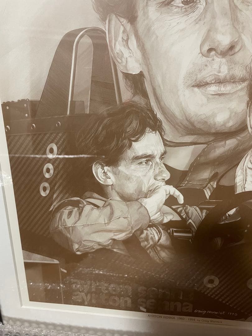 アイルトン・セナ　F1 アートポスター　クレイグ・ワーウィック絵画　リトグラフ