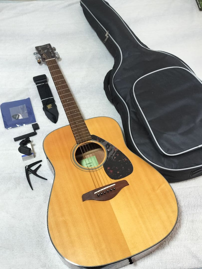 YAMAHA FG-800 トップ単板 ケース付 初心者にもオススメ