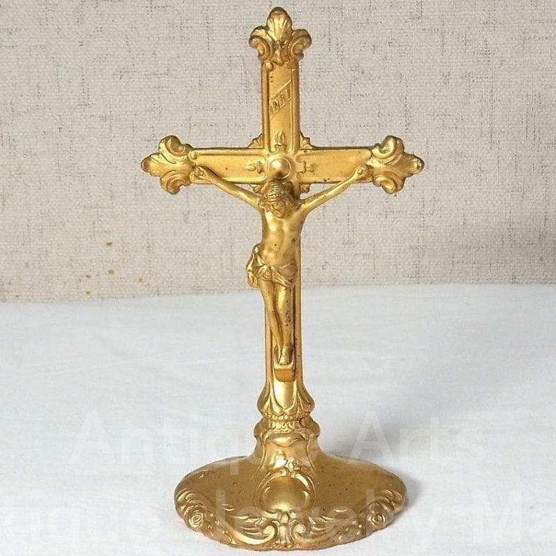 c1588 アール・ヌーヴォー アメリカ アンティーク 自立クロス 16.5cm