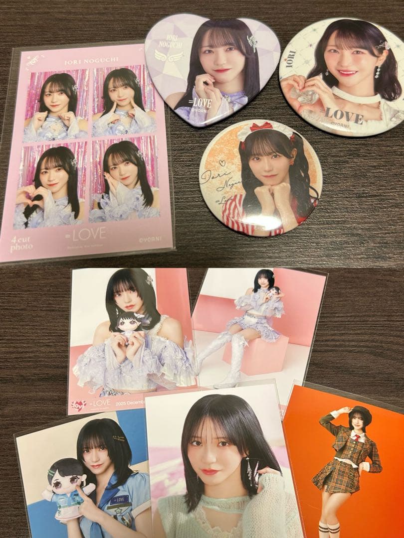 野口衣織 缶バッジ 4カット まとめ売り