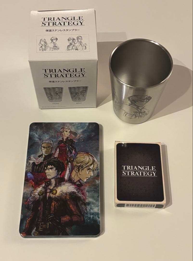 【非売品】トライアングルストラテジー トランプ ケース タンブラー 3点セット