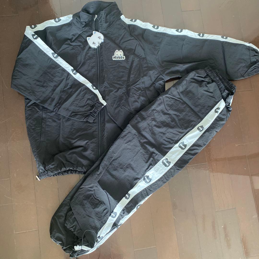 値下　新品/タグ付きHauls ブラックジャージ上下セット HS-173