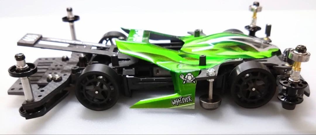 ミニ四駆 完成品 サンダーショット 黄緑 MSフレキ 2