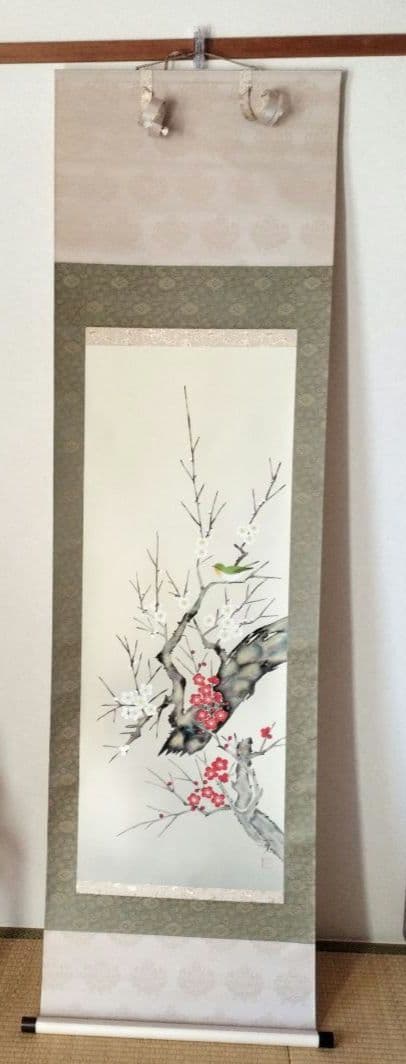 梅に鶯 掛け軸