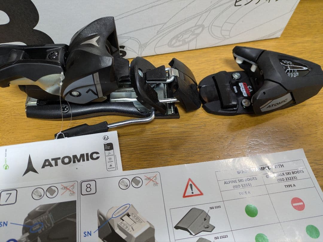 ATOMIC BINDINGS ビンディング 未使用 取扱説明書　アトミック
