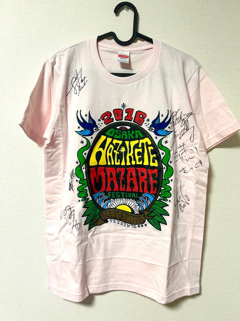 【レア品】 HEY-SMITH メンバー全員サイン入り 半袖 Tシャツ