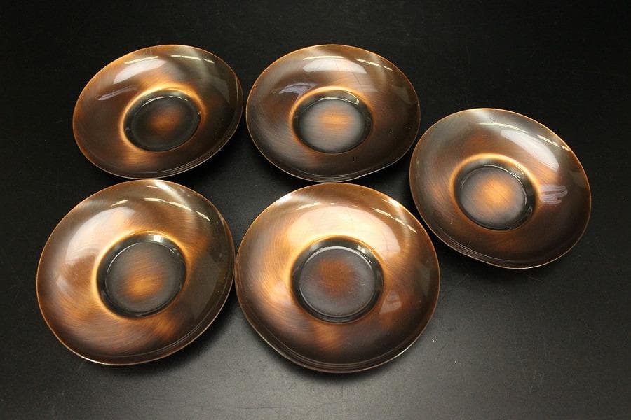 煎茶 銅製 湯沸 茶托 まとめて(A960)