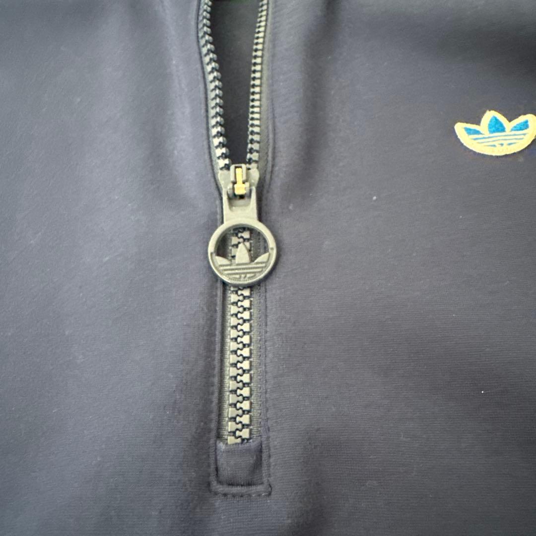 【美品】adidas ジャージ ジップアップ　ネイビー S