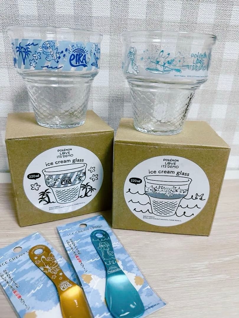 イッツデモ　ポケモン　アイスクリームグラス　スプーン　セット