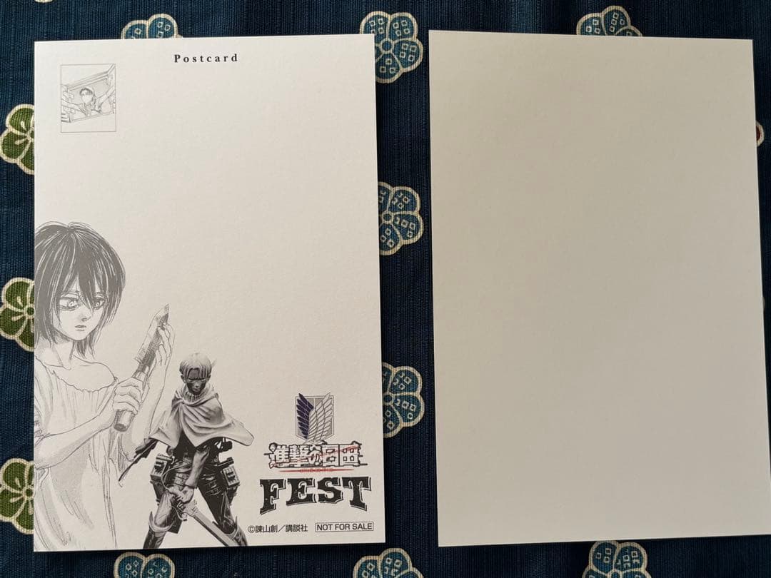 進撃の日田スタンプラリー帳　オリジナルステッカー　リヴァイ 生誕祭　ポストカード