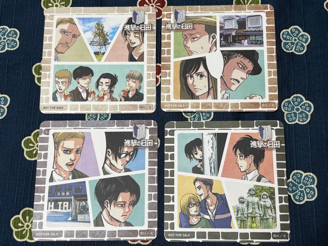 進撃の日田スタンプラリー帳　オリジナルステッカー　リヴァイ 生誕祭　ポストカード