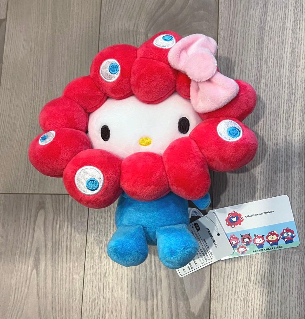 サンリオミャクミャク　ハローキティ ぬいぐるみ Mサイズ
