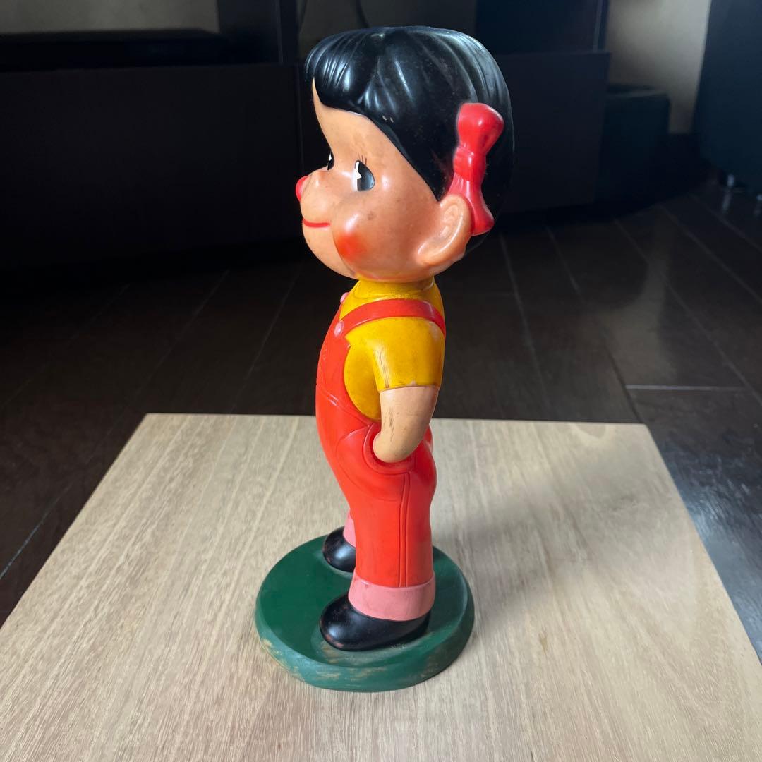 不二家　FUJIYA ペコちゃん　木台　当時物　約29㎝　中古品