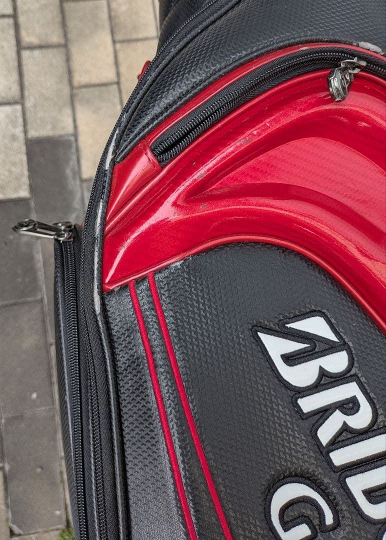 ルーニーボーイBRIDGESTONE GOLF キャディバッグ 黒赤