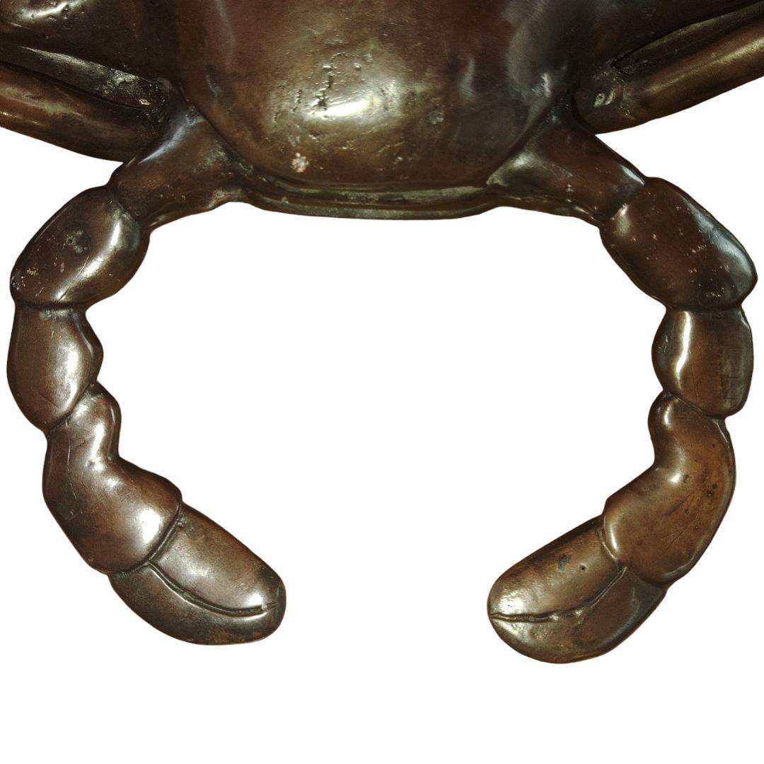 蟹の置物　金属製　高さ30cm、幅37.5cm