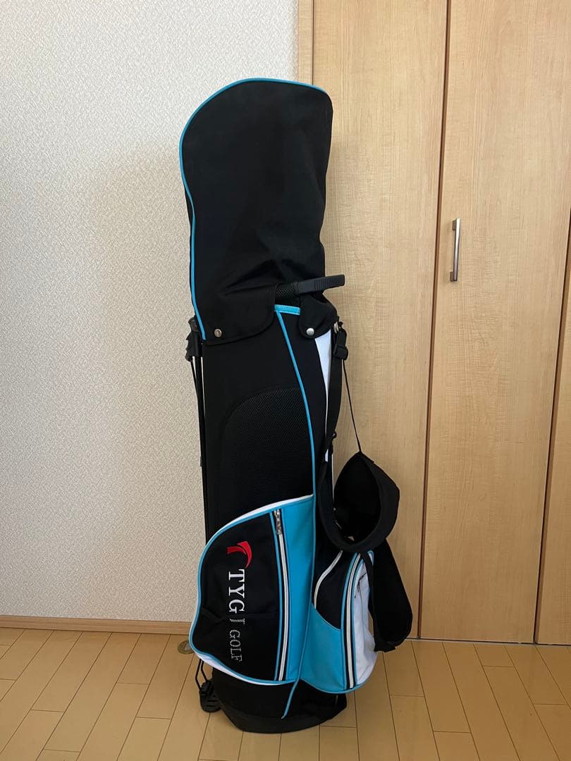 【ほぼ未使用】TYGJ golf キャディバッグ スタンド型 ブラック/ブルー
