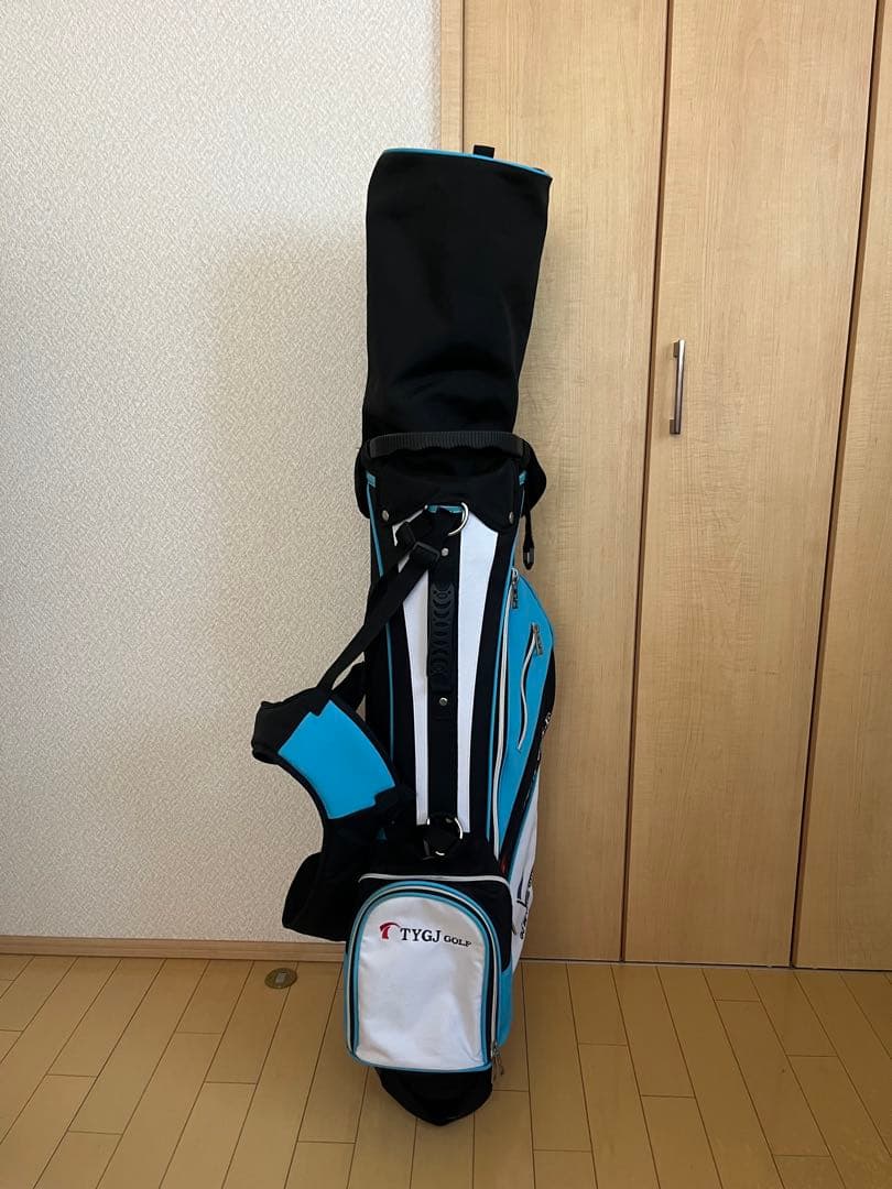 【ほぼ未使用】TYGJ golf キャディバッグ スタンド型 ブラック/ブルー