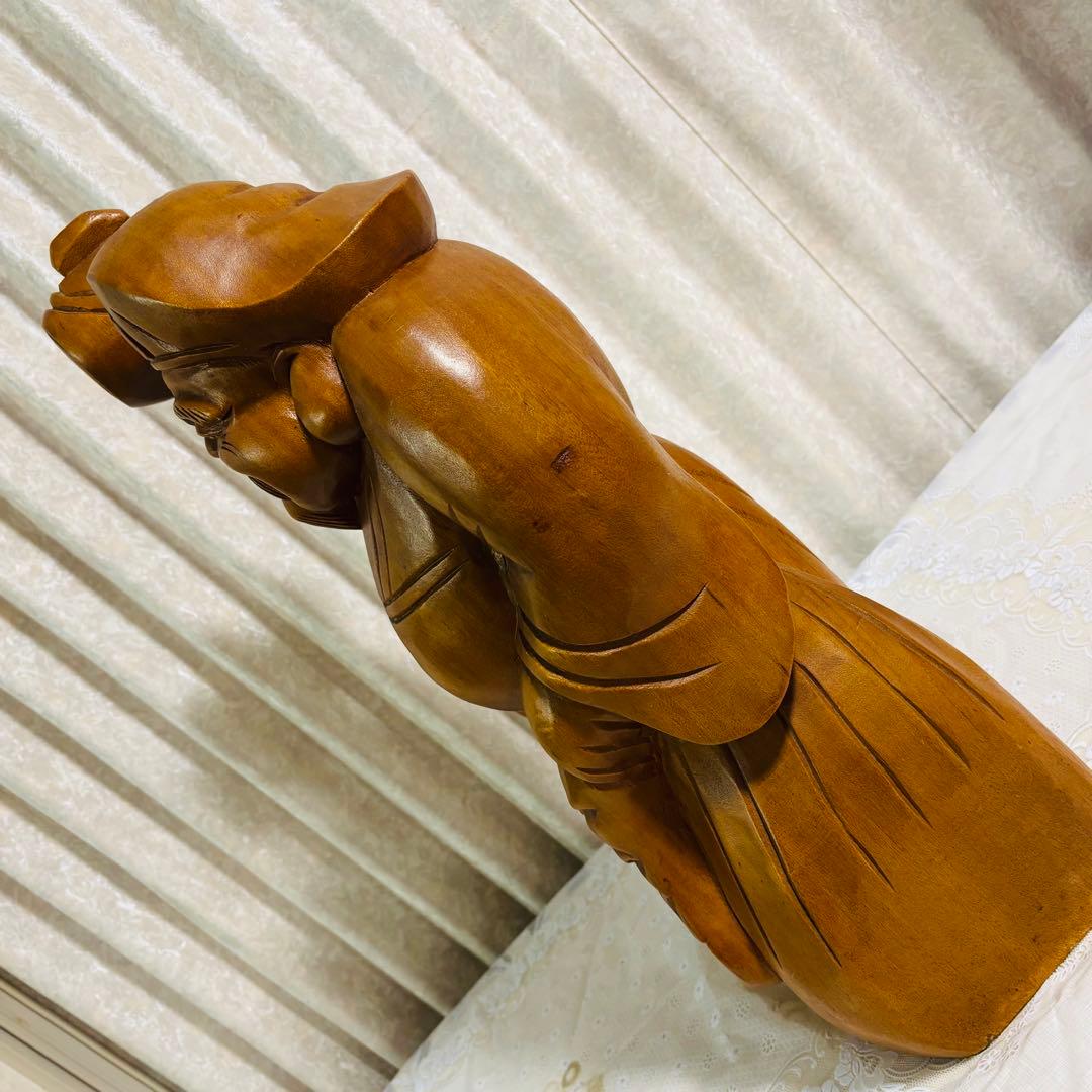 特大⭐️大黒天 木彫り像 七福神 木彫刻 縁起物 商売繁盛 古美術 骨董品 招福