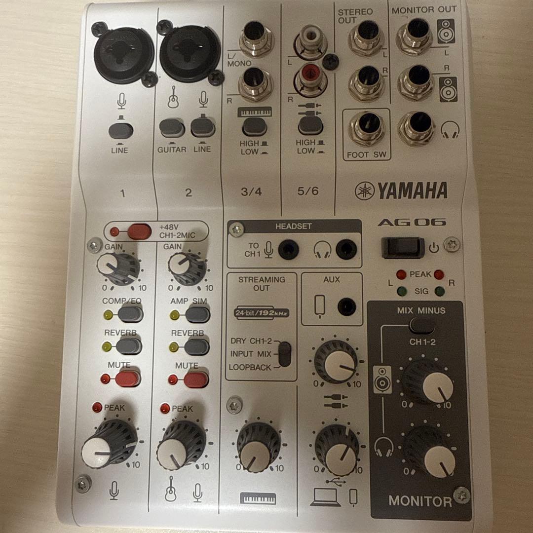 Yamaha AG06 USBミキサー/コンセント１本付き