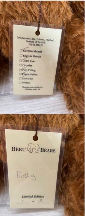 アメリカ製 アーティスト テディベア ヴィンテージ ジャーマンモヘアベルベア