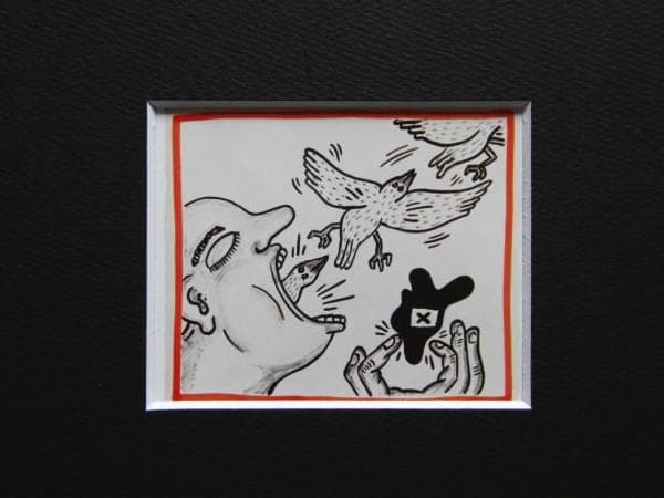 Keith Haring、No.158、希少画集画、新品額装付、状態良好