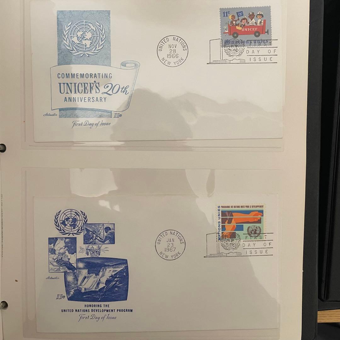 国連FDCカード 1950〜1980年代 初日カバー UN