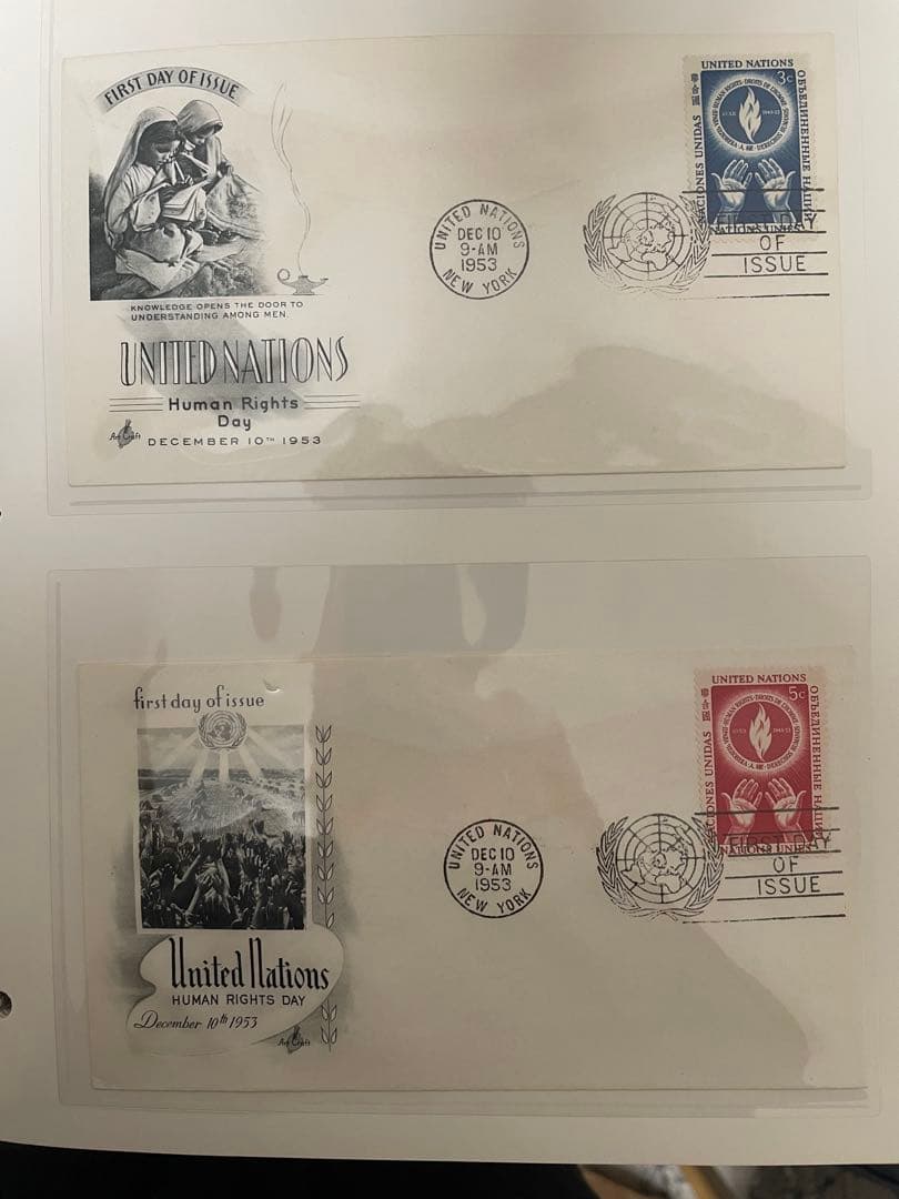 国連FDCカード 1950〜1980年代 初日カバー UN