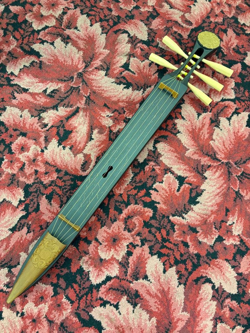 アイヌ　楽器　弦楽器　トンコリ　トンコリ工房イノンノ製　三味線弦　美品　五弦琴