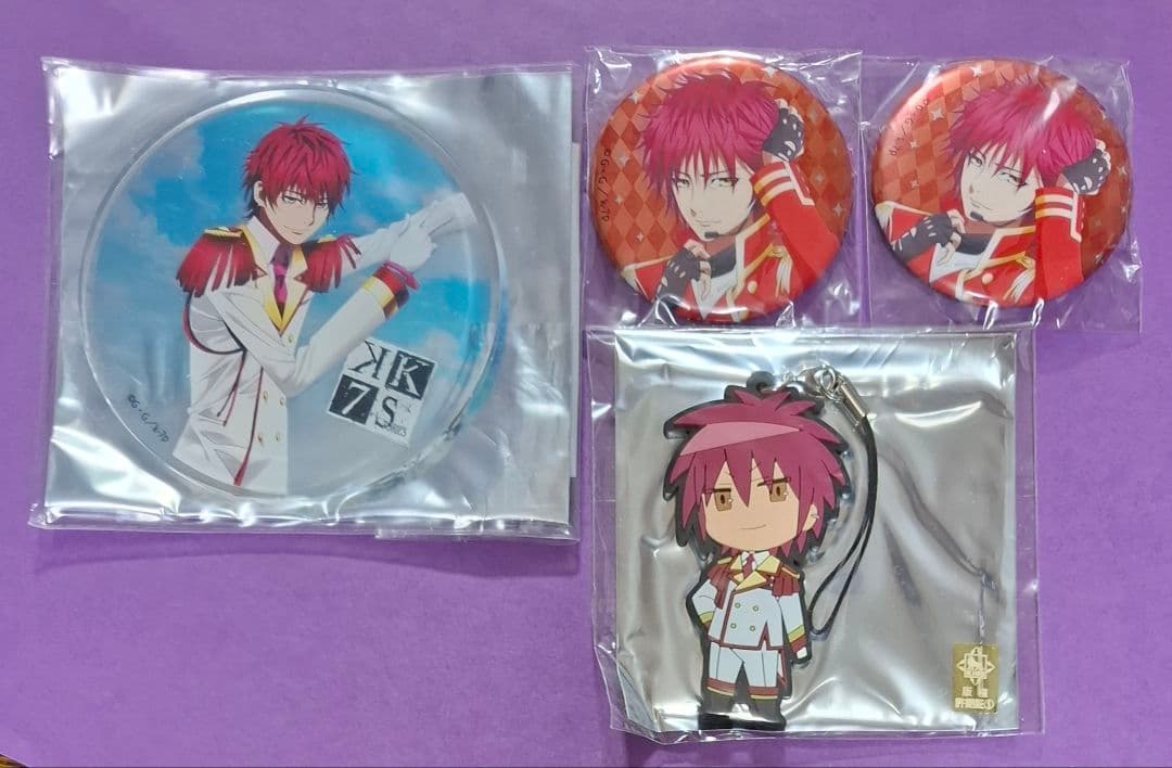 アニメ K アイドル 缶バッジ アクリルコースター　周防尊