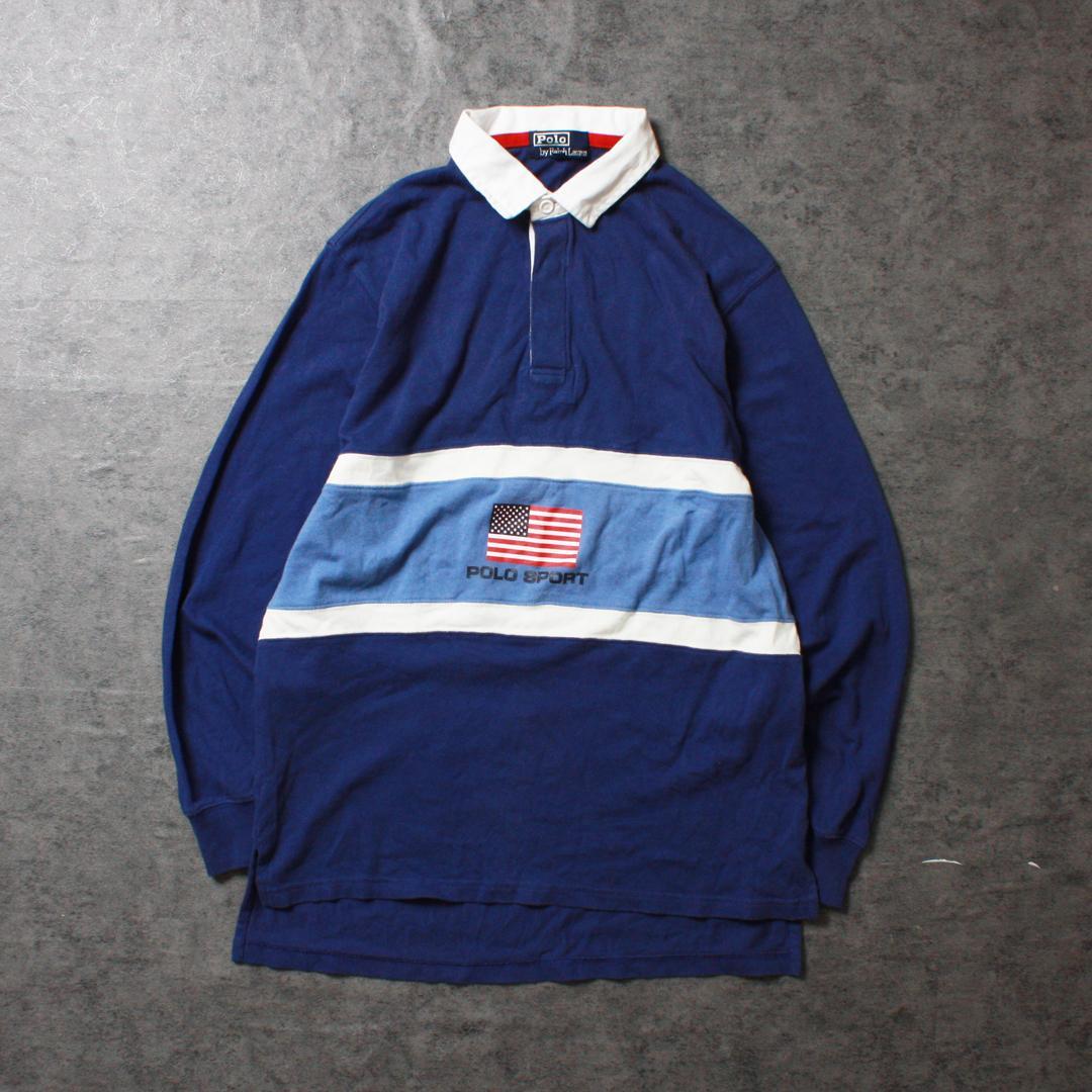 POLO SPORT ポロスポーツ ラガーシャツ ブルー