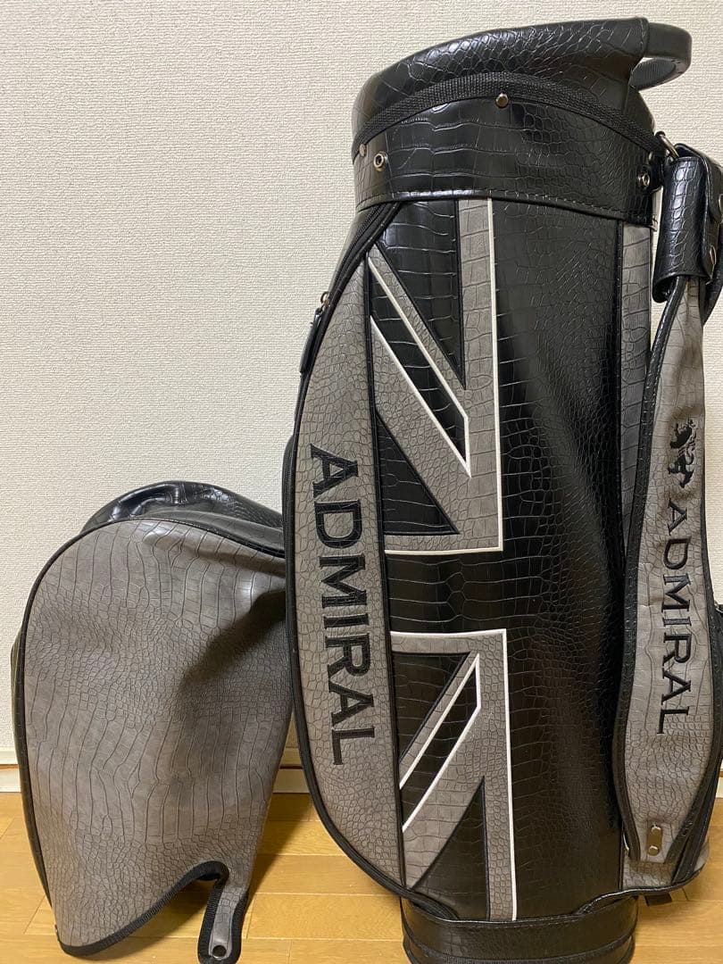 ※激レアワニ柄デザイン※お得セット　Admiral ゴルフバッグ キャディバッグ