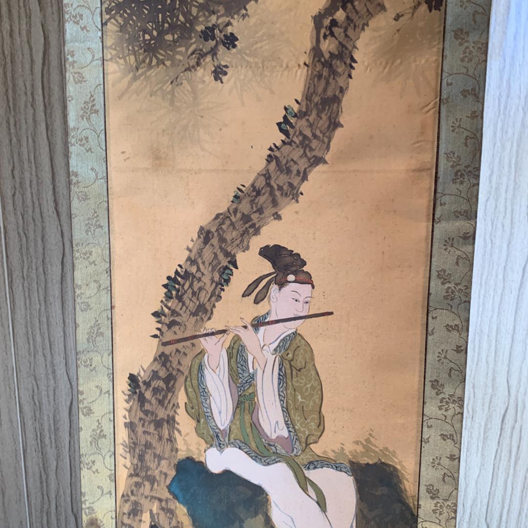 掛け軸　骨董　肉筆　暁作　3本セット　古物