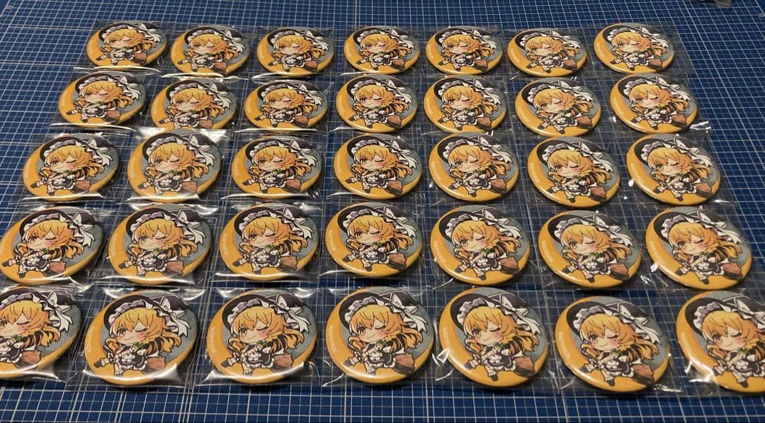 霧雨魔理沙缶バッジ(ミニキャラ)35枚