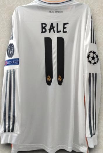 2013/14 レアル・マドリード ホーム 11番 ベイル 長袖ユニフォーム