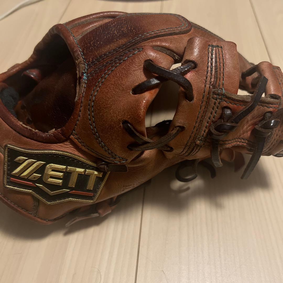 ZETT硬式用グローブ 内野用 赤色