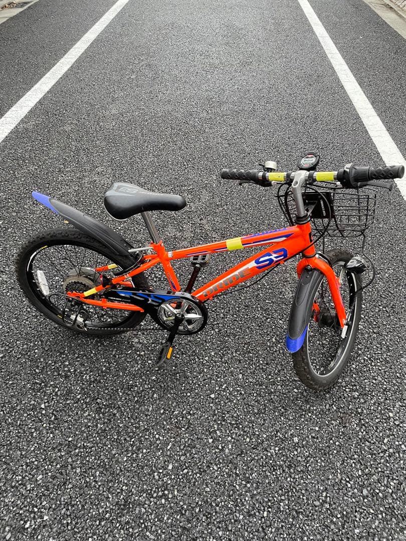 【手渡し限定】キッズ自転車 オレンジ 6段変速 20インチ