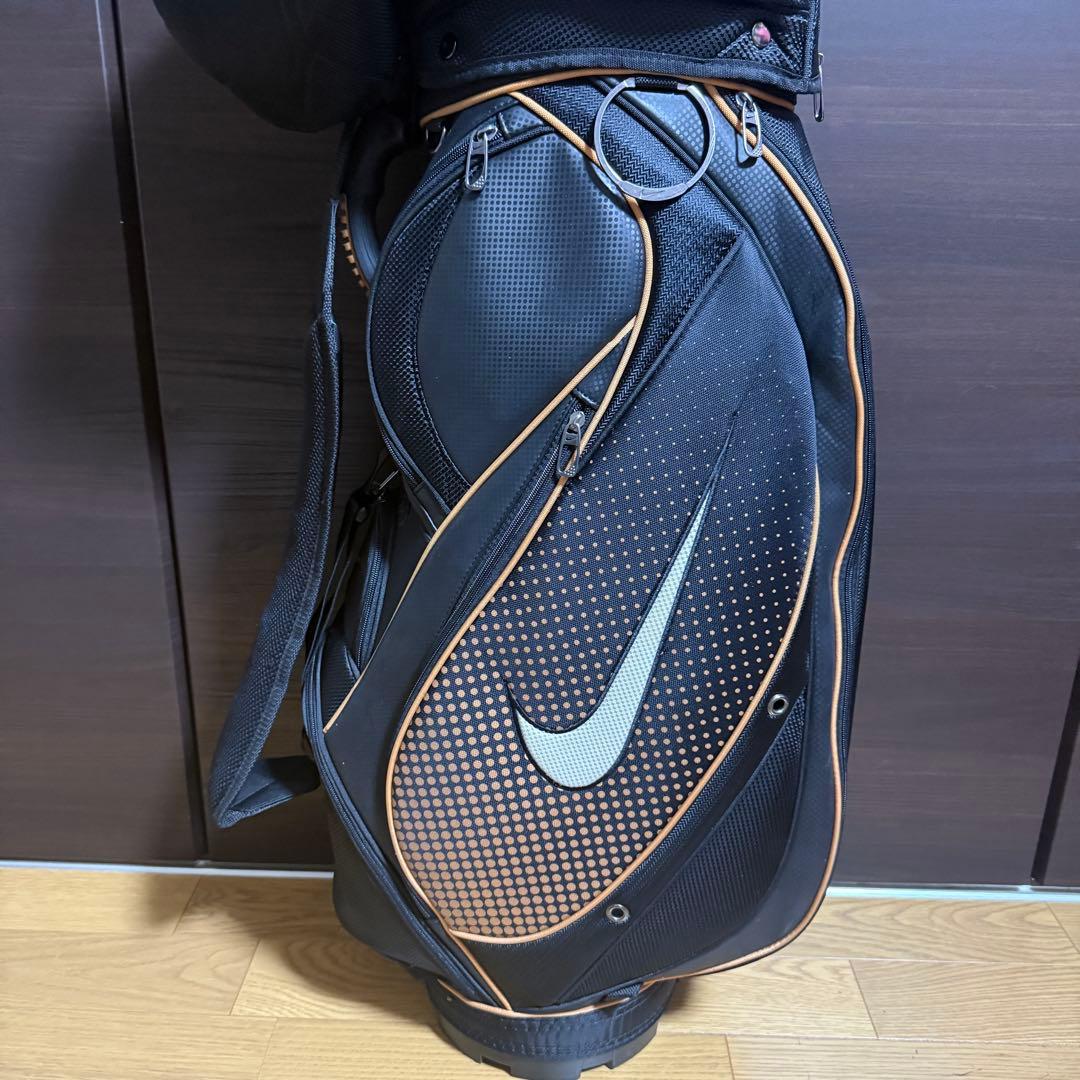 Nike Golf キャディバッグ ゴルフバッグ ブラック/オレンジ