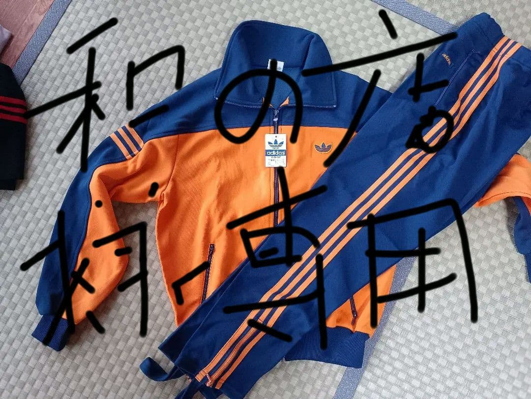 adidas ジャージ上下セット サイズ2 オレンジ/ネイビー