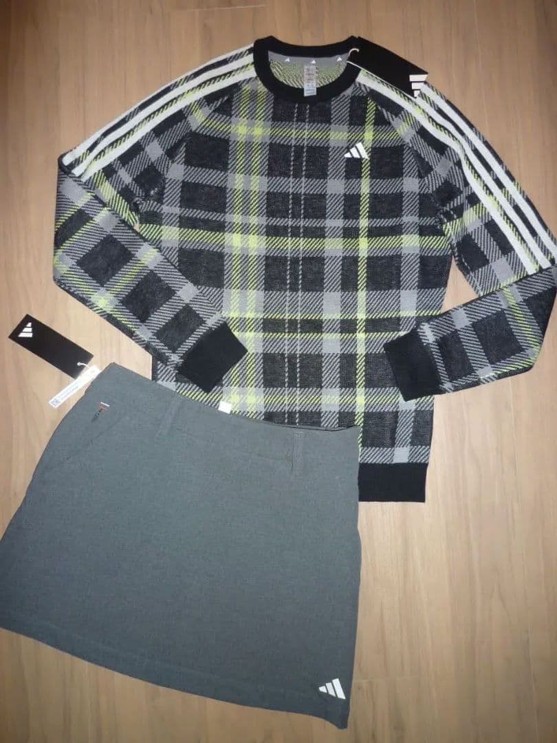 【新品М】adidasアディダスゴルフ　秋冬物ニット　セーター＆スカート